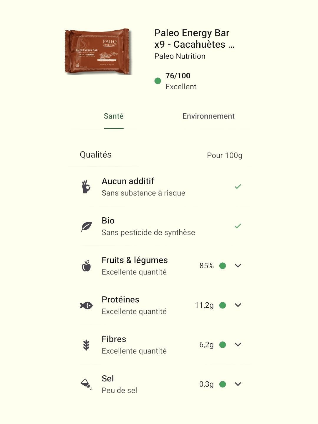 Barre Energétique Bio