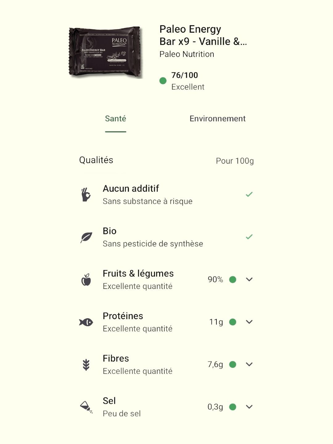 Barre Energétique Bio