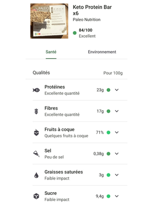 Barre Protéinée Cétogène
